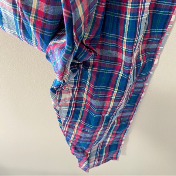 Vintage OshKosh Bgosh tartan blue plaid overalls - Picture 7 of 11